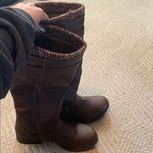 Tall brown boots